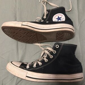 Classic black Converse Chuck Taylor all stars.